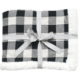 Sherpa Baby Blanket in Black Check - By Alimrose Alimrose